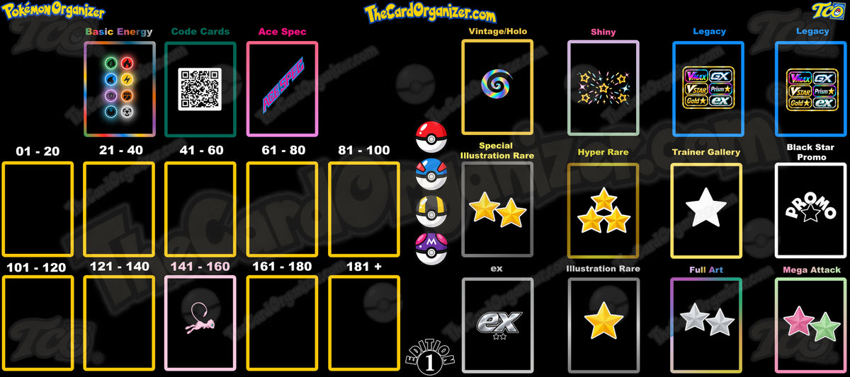 Pokemon TCG Card Organizer - PREORDER (Late Nov/Early Dec 26')